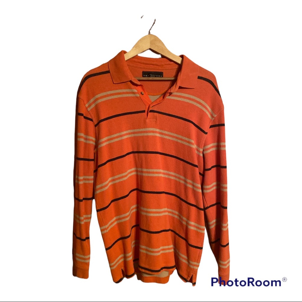 Consensus Sportswear Collared 3/4 Button Up Long Sleeve Shirt